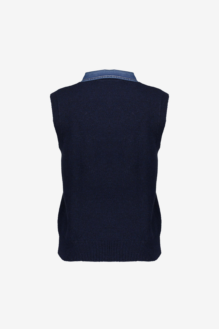 Geisha dames spencer denim collar