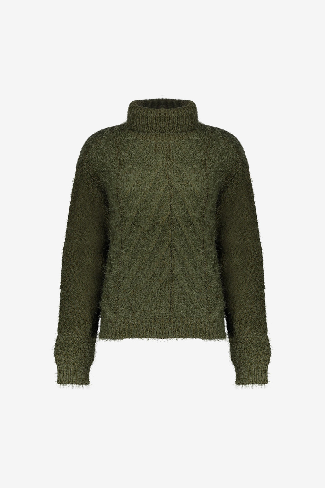 Geisha dames kabeltrui met turtleneck