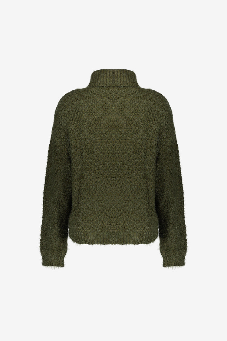 Geisha dames kabeltrui met turtleneck