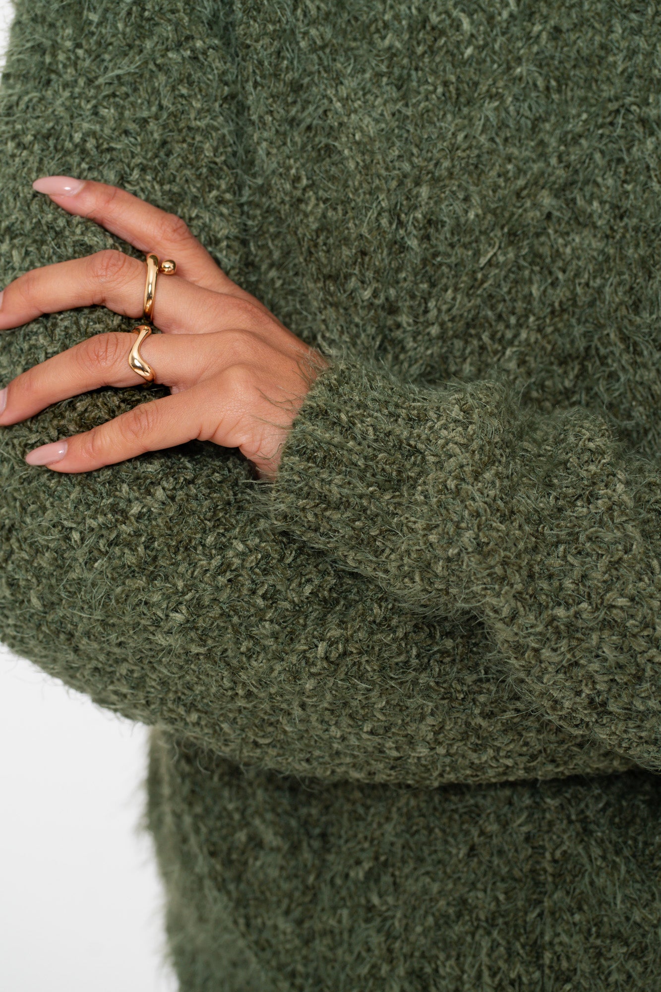 Geisha dames kabeltrui met turtleneck