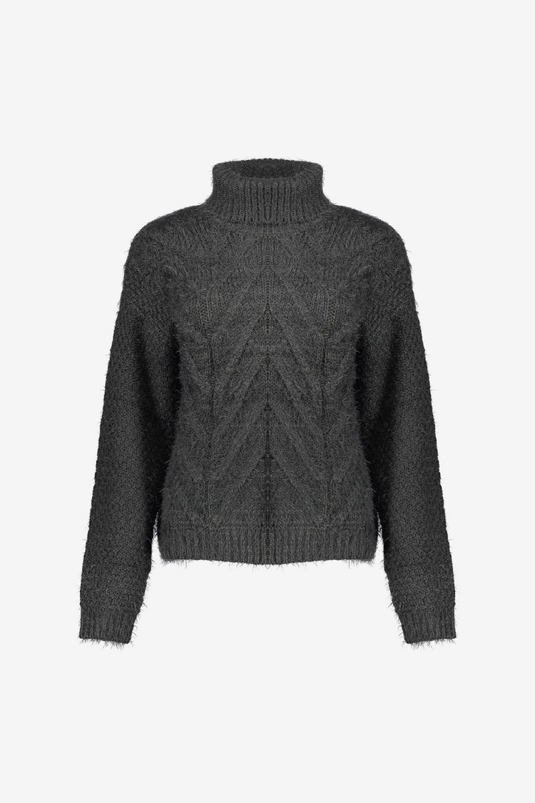Geisha dames kabeltrui met turtleneck