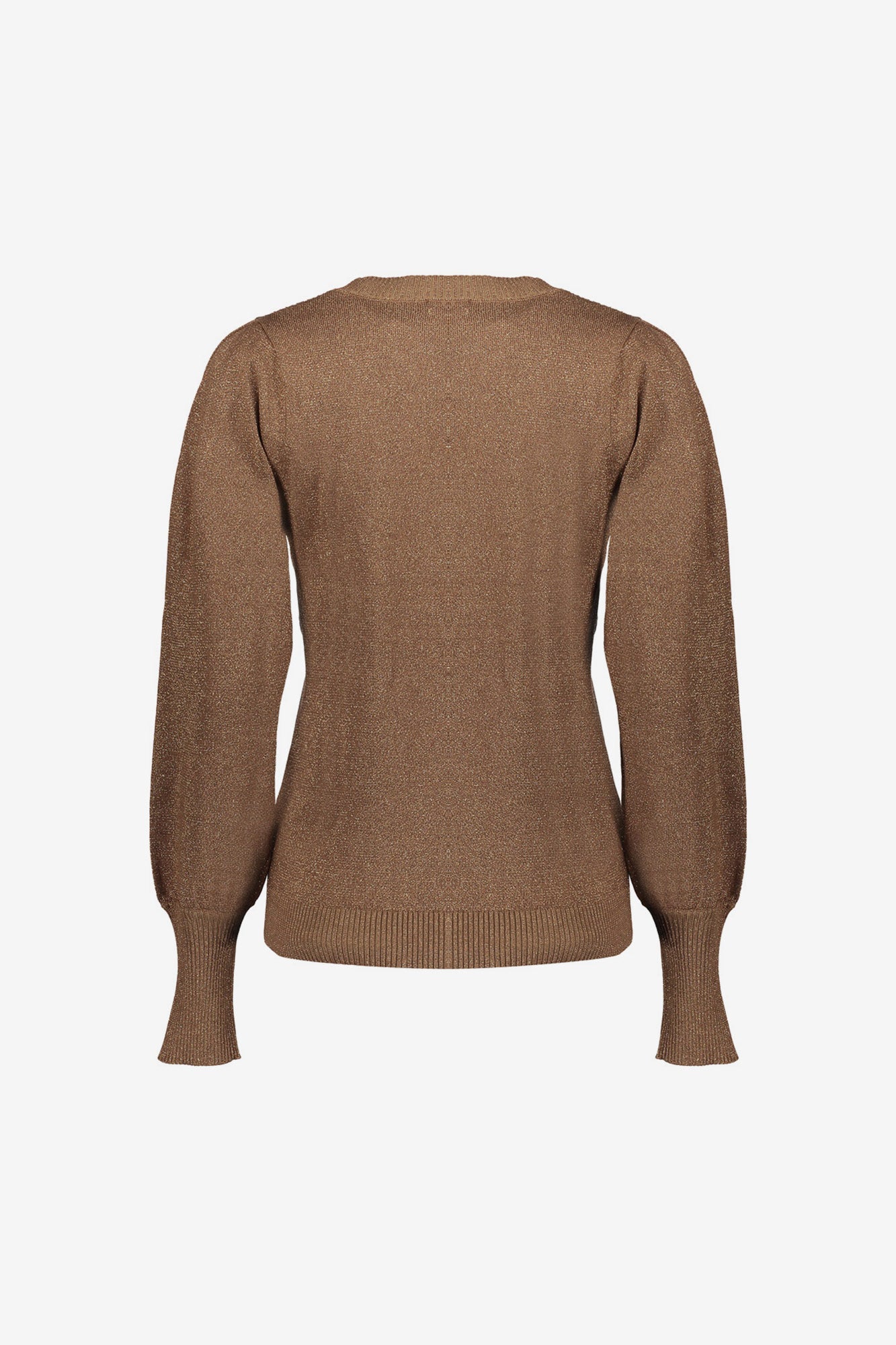 Geisha dames pullover met geplooide schouders en lurex