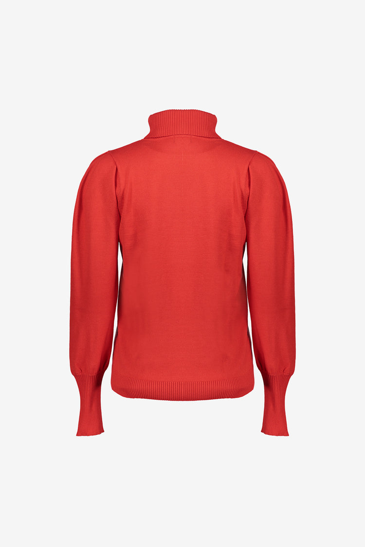 Geisha dames basic trui met pofmouwen