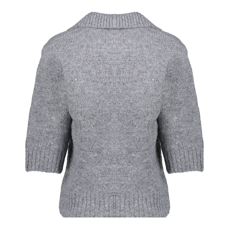 Geisha dames pullover met korte mouwen en lurex