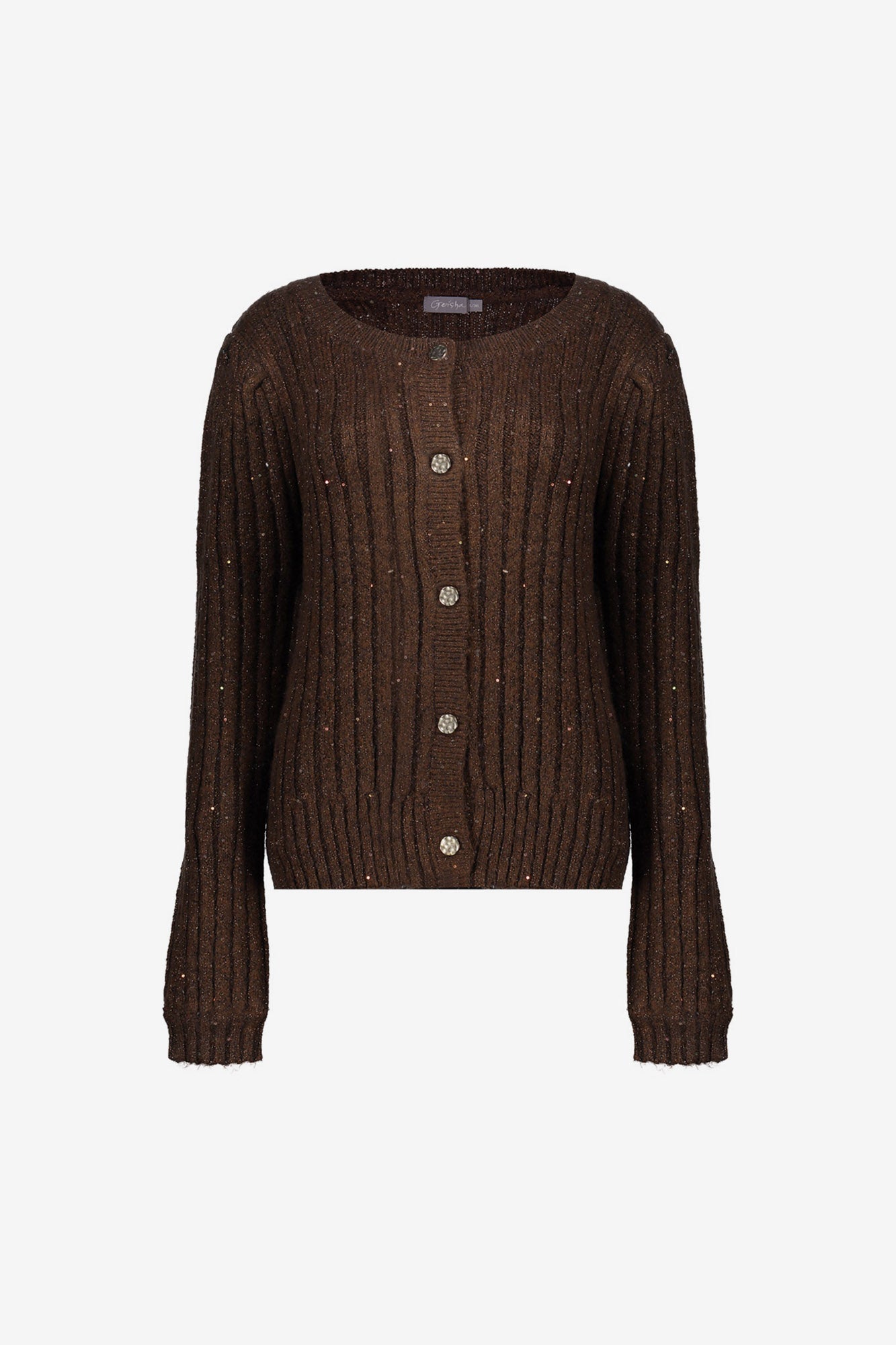 Geisha dames vest met lurex en knopen