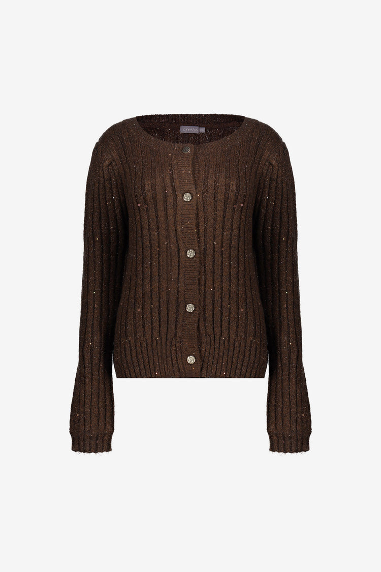 Geisha dames vest met lurex en knopen