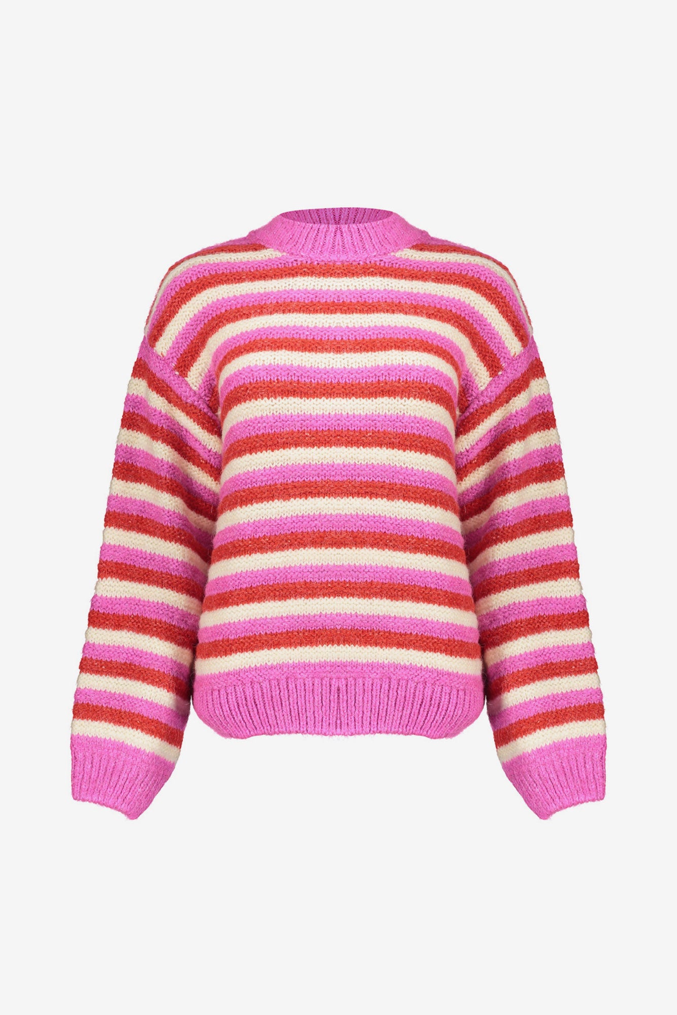 Geisha dames multi color trui met strepen