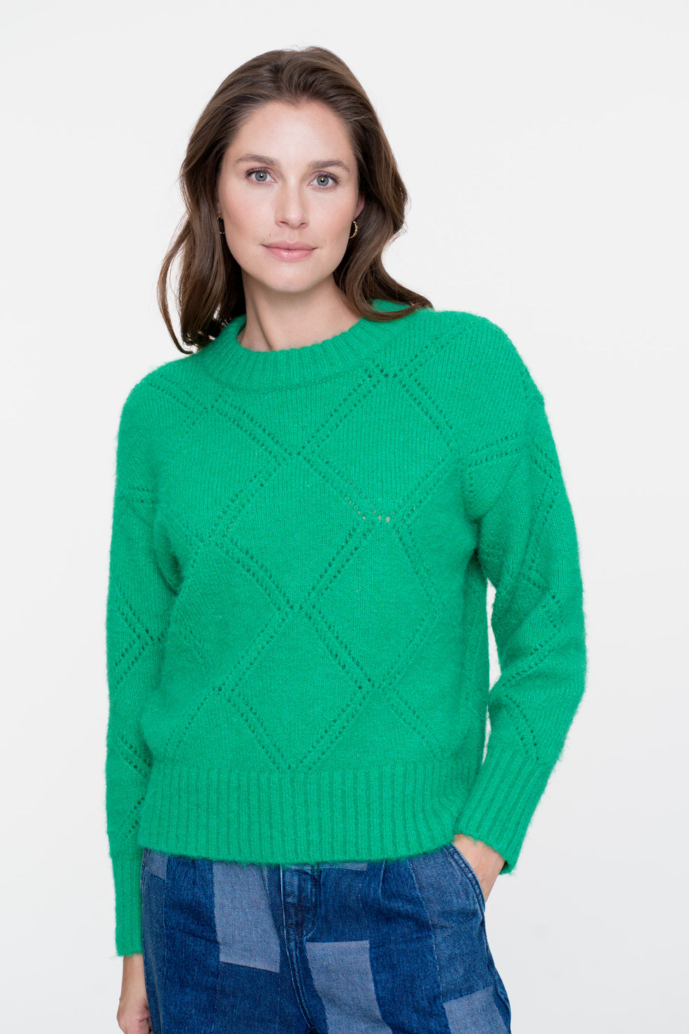 Geisha dames pullover met ajour