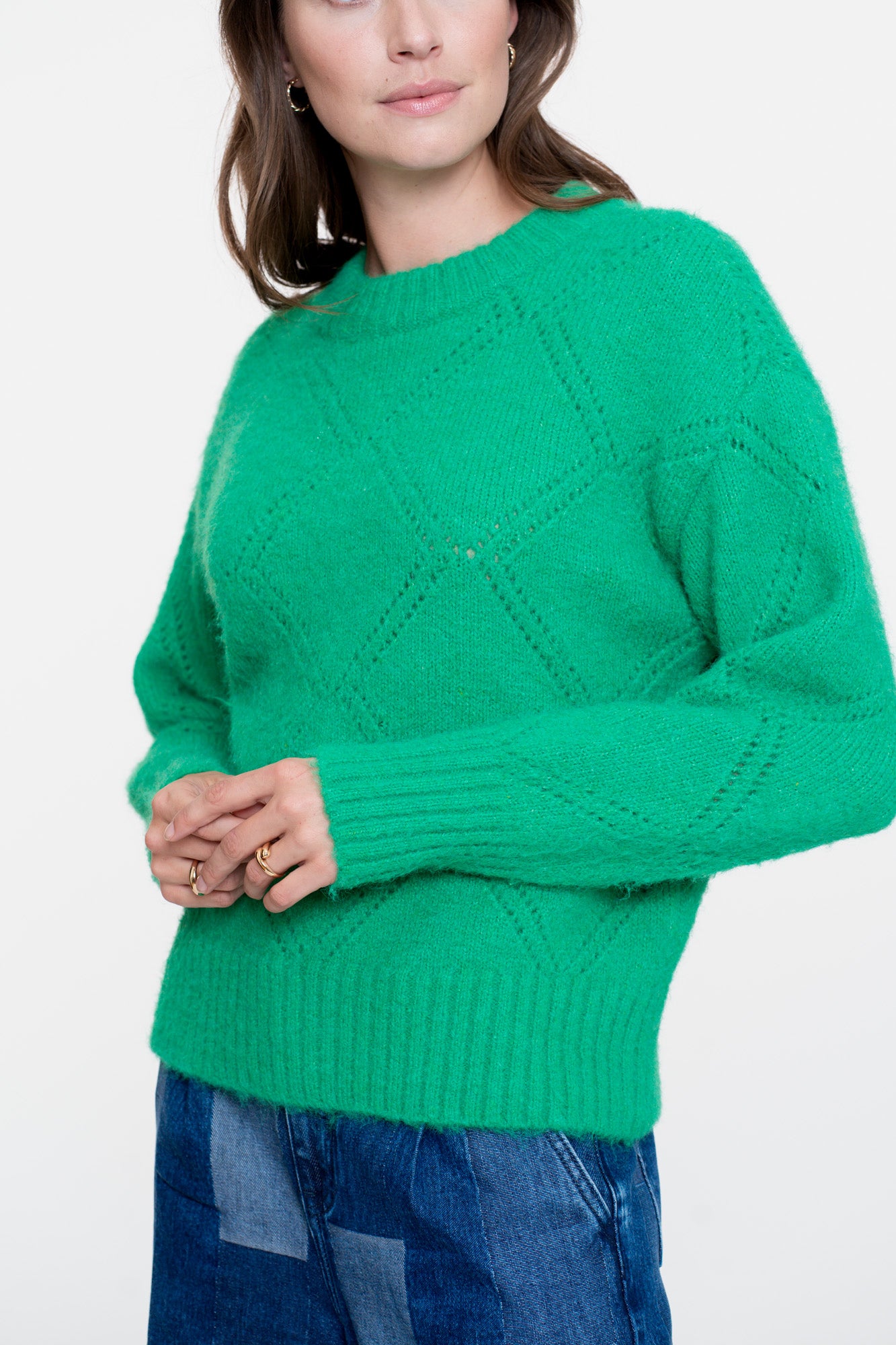 Geisha dames pullover met ajour