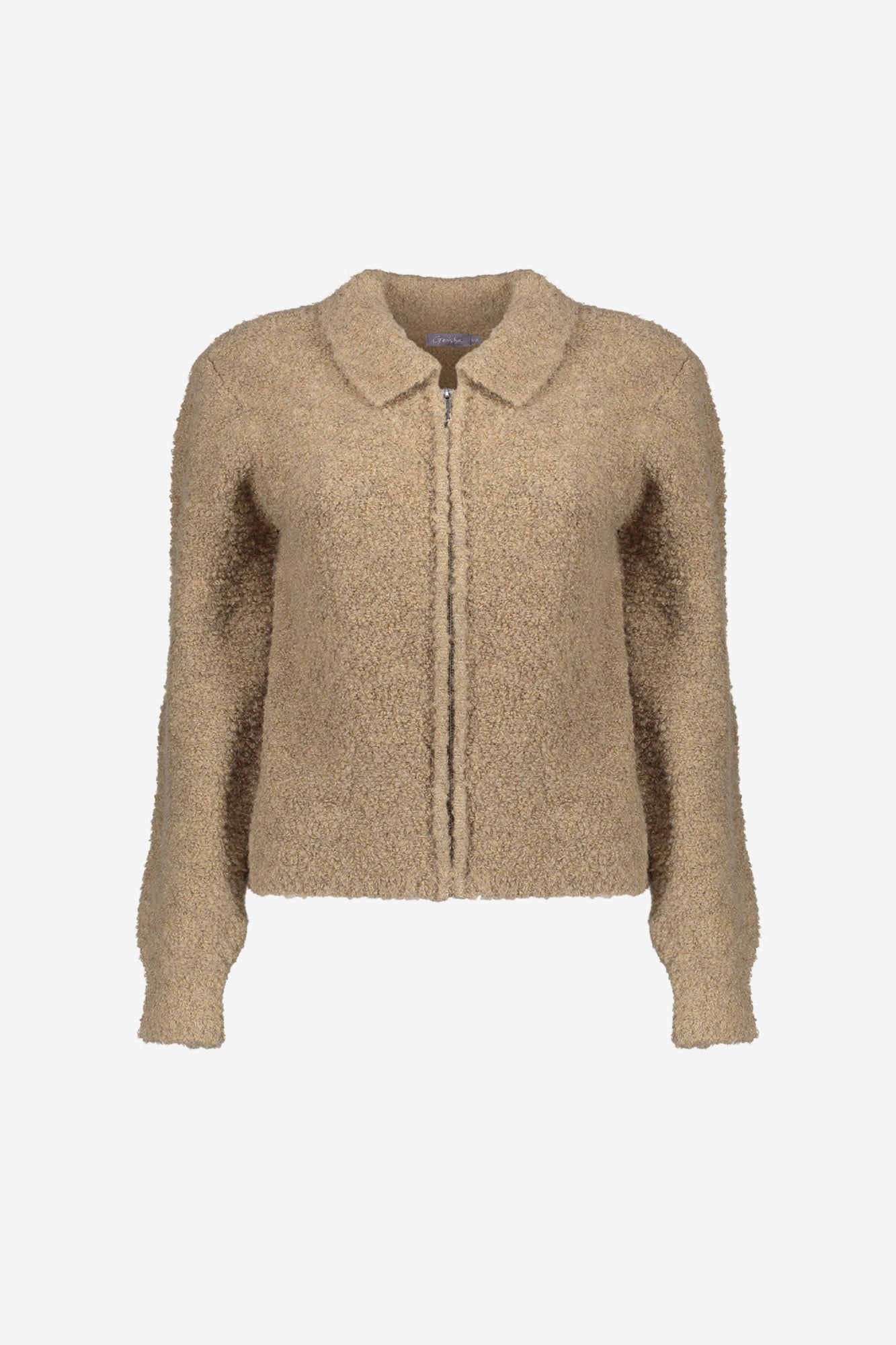 Geisha dames wollen look vest met ritssluiting