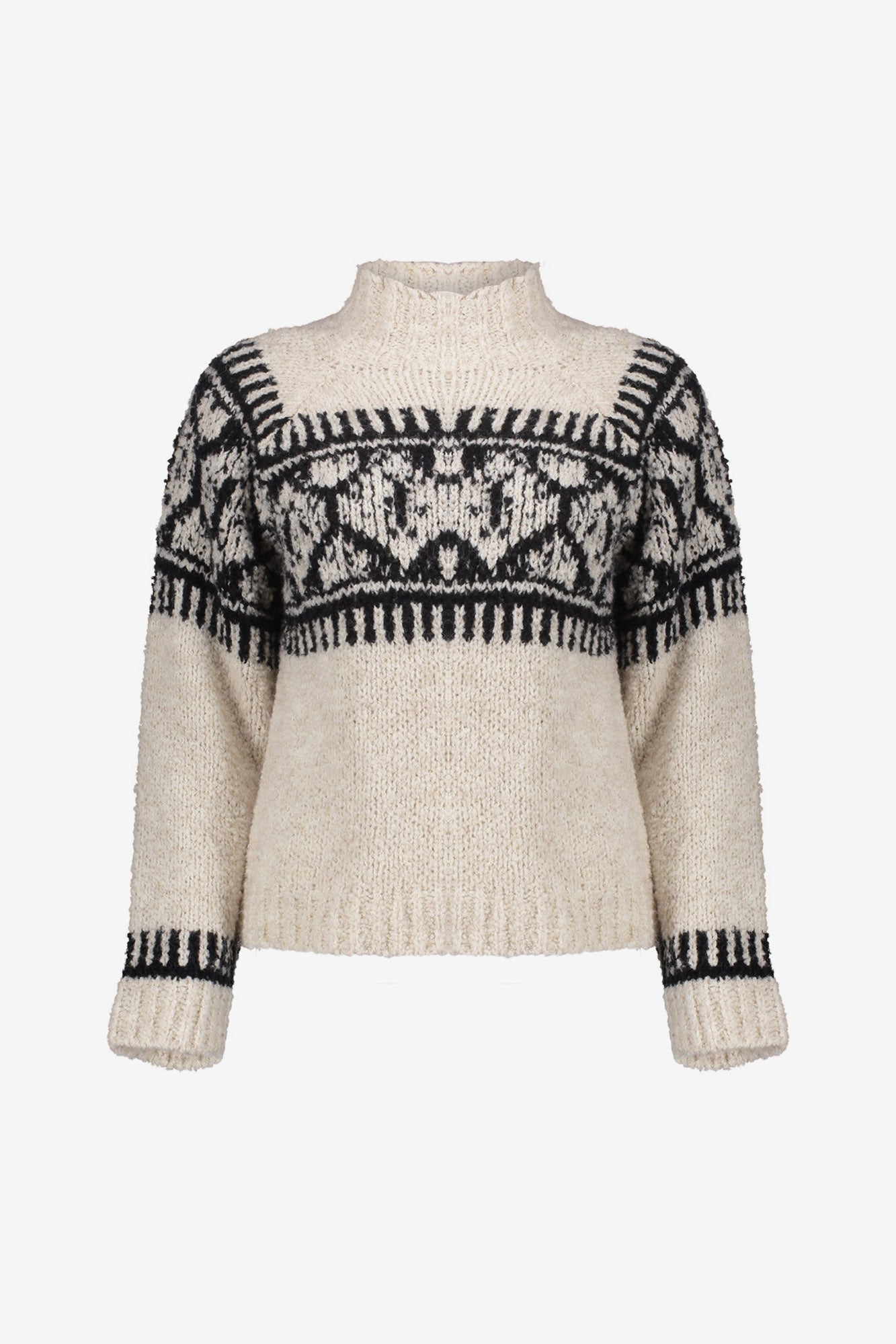 Geisha dames gebreide trui met nordic print