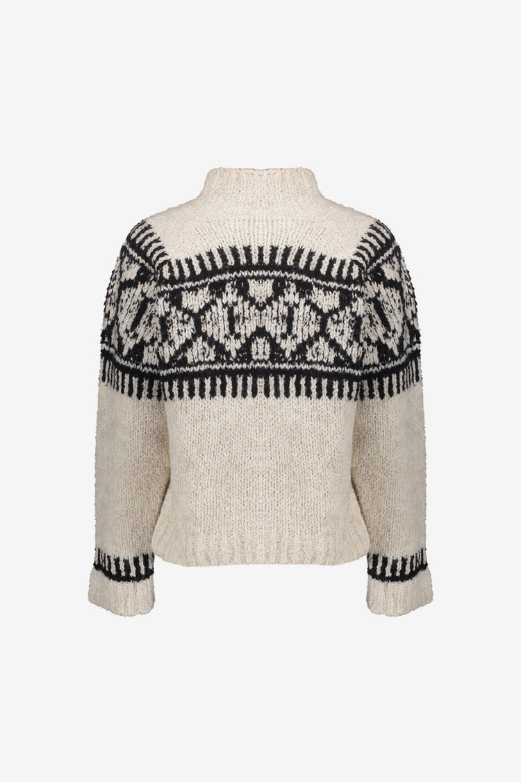 Geisha dames gebreide trui met nordic print