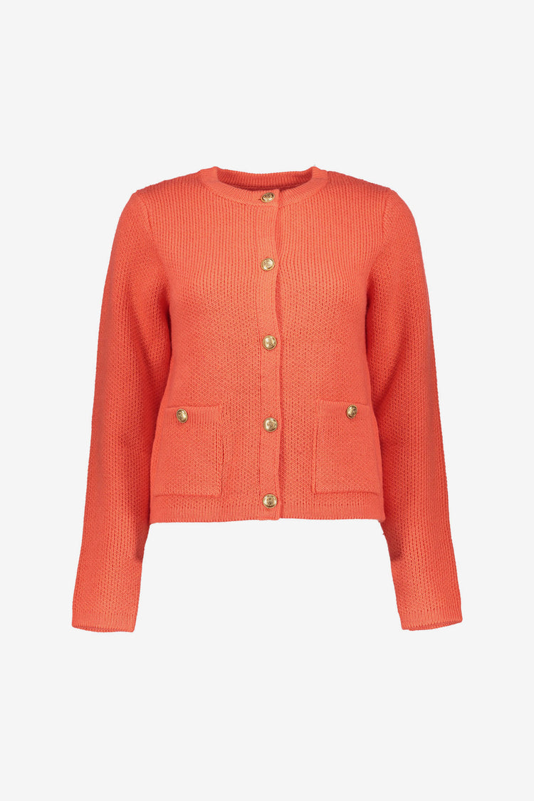 Geisha dames knit jasje met gouden knopen
