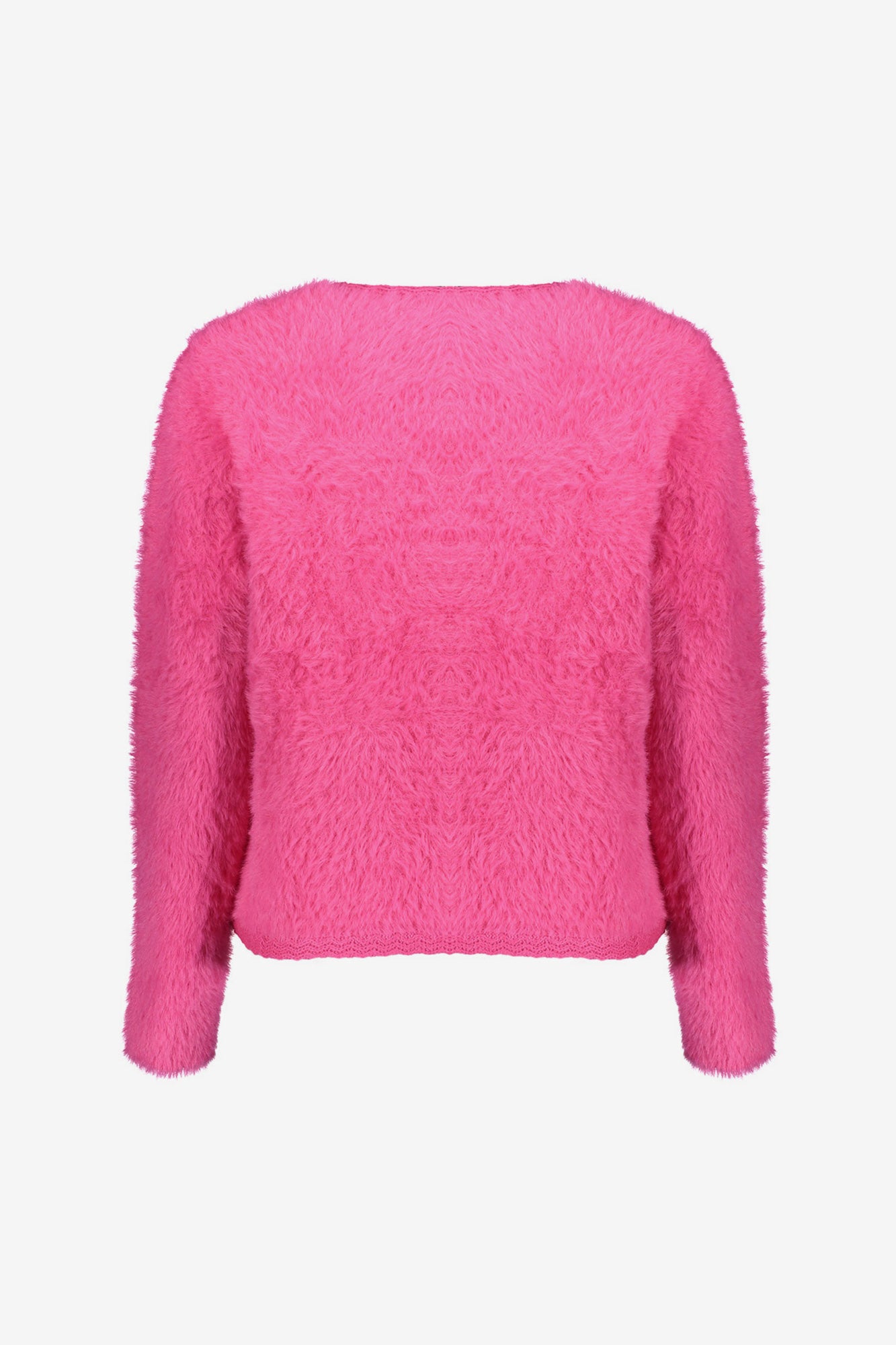 Geisha dames fluffy vest met gehaakte details