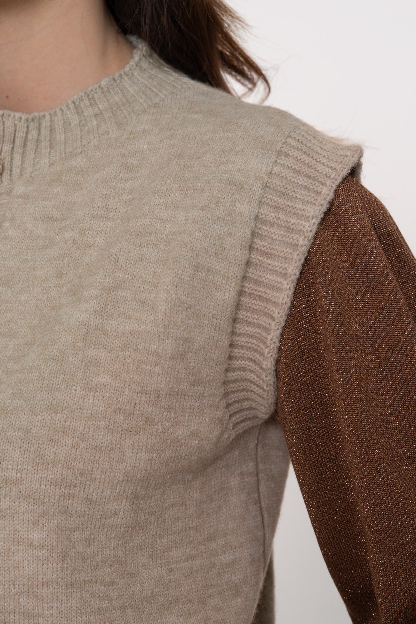 Geisha dames stijlvol knit gilet met utility details