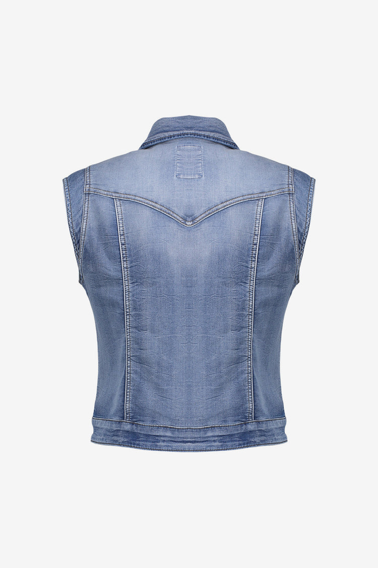 Geisha Fashion dames mouwloze jeansvest