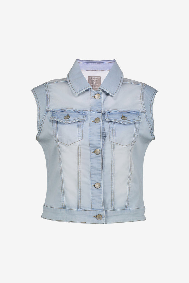 Geisha Fashion dames jeansgilet zonder mouwen