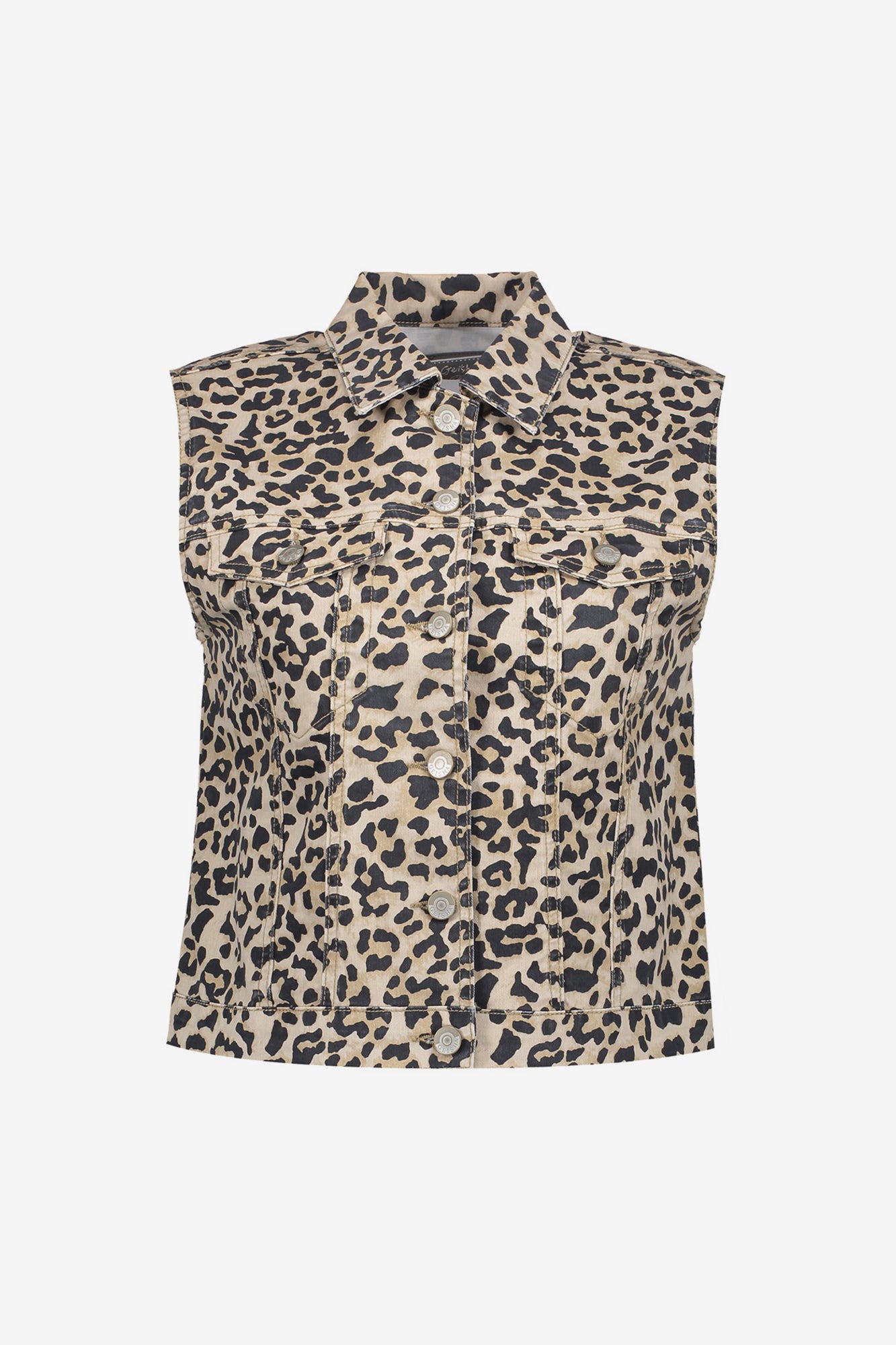 Geisha Fashion dames gilet met luipaardprint