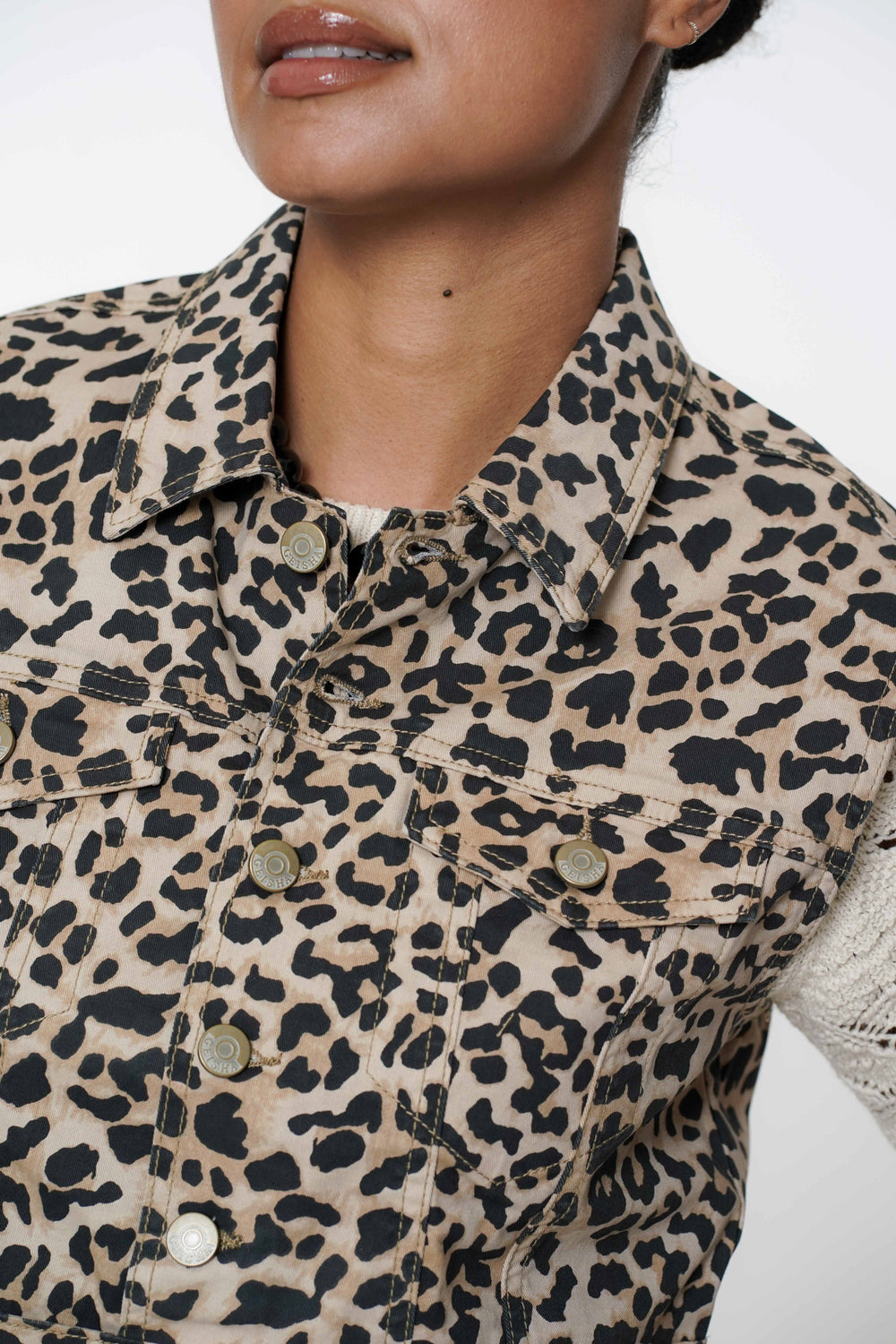 Geisha Fashion dames gilet met luipaardprint