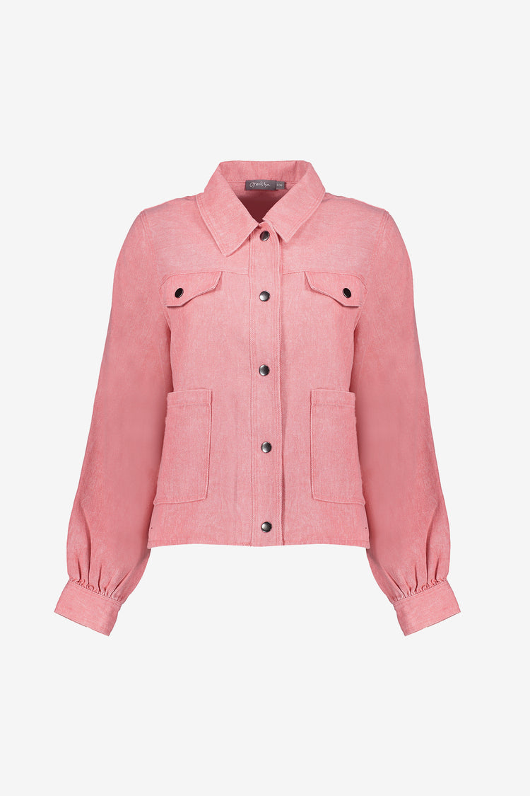 Geisha Fashion dames roze melange jasje