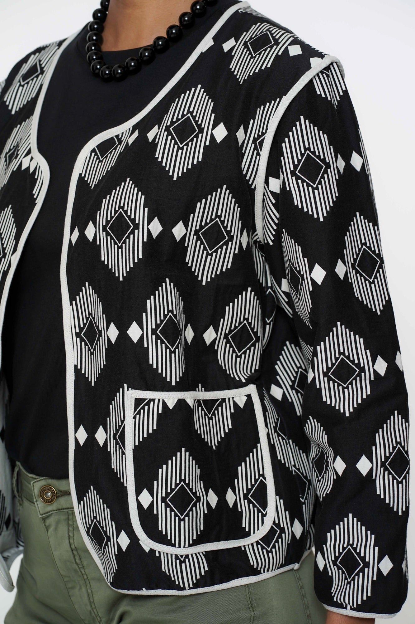 Geisha Fashion dames cardigan met grafisch patroon