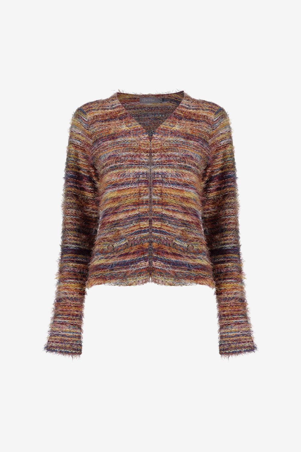 Geisha dames 'mohair' vest met streepdessin