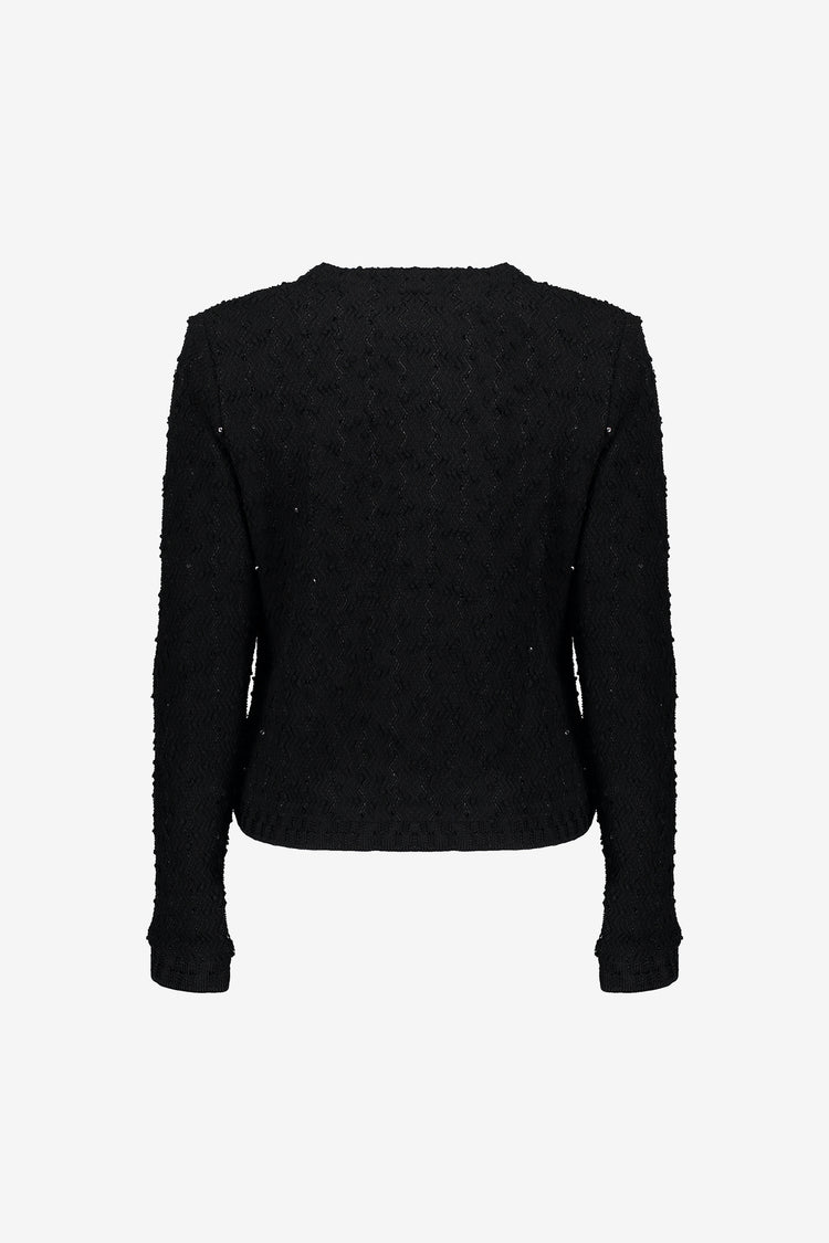 Geisha dames boucle vest met sierlijke knopen