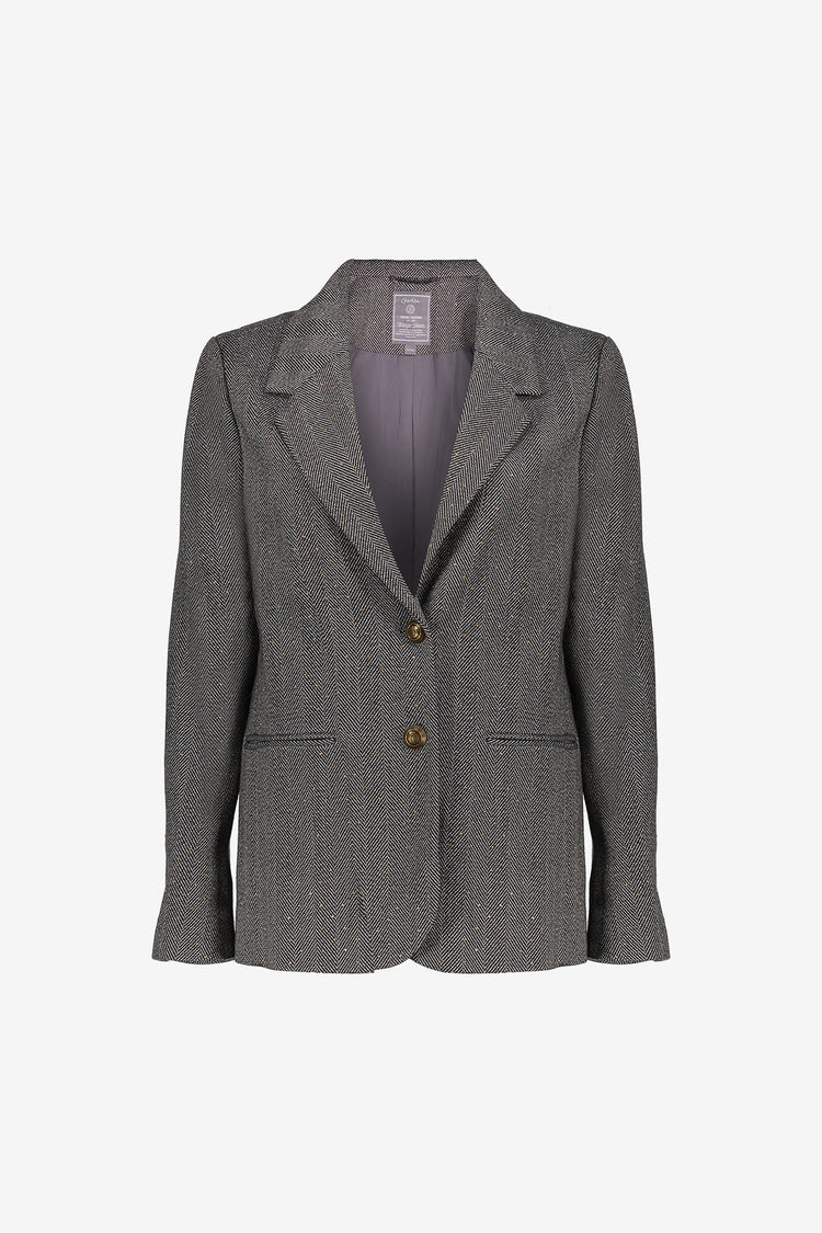 Geisha dames herringbone blazer en rhinestones