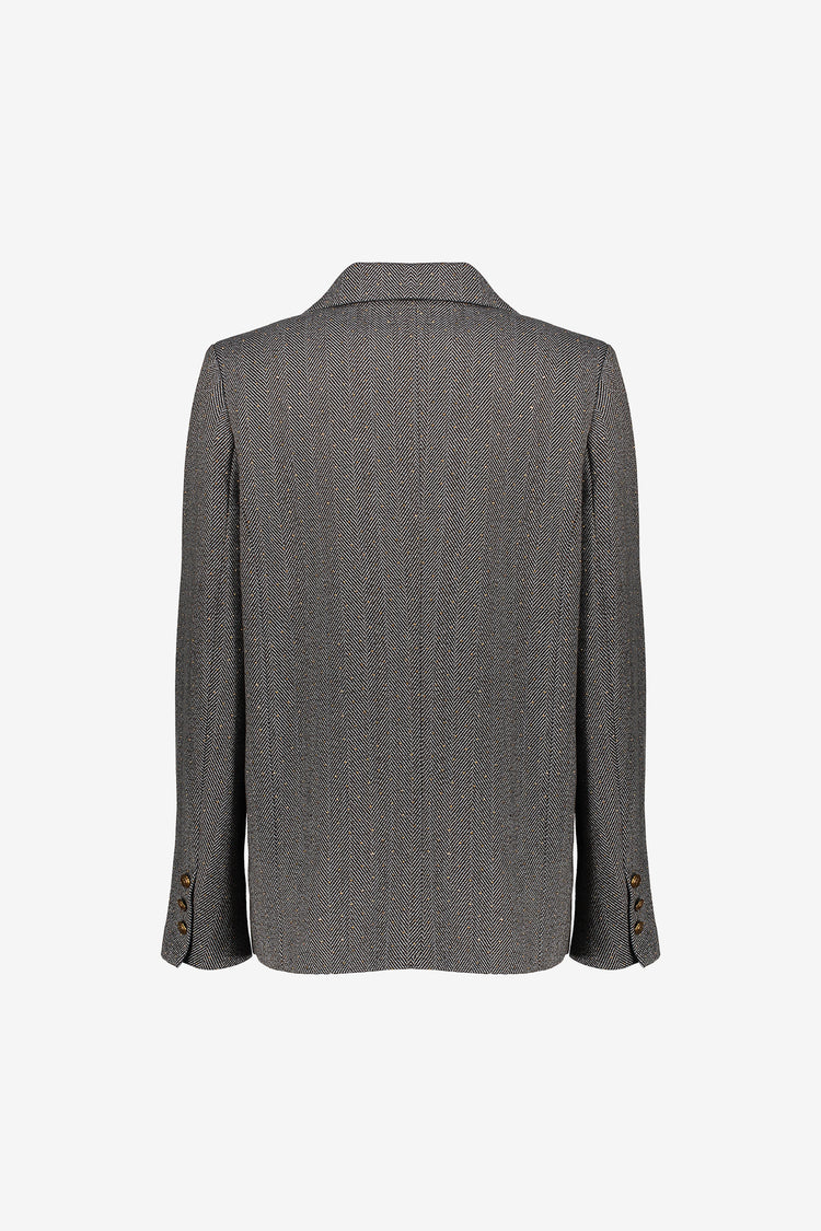 Geisha dames herringbone blazer en rhinestones