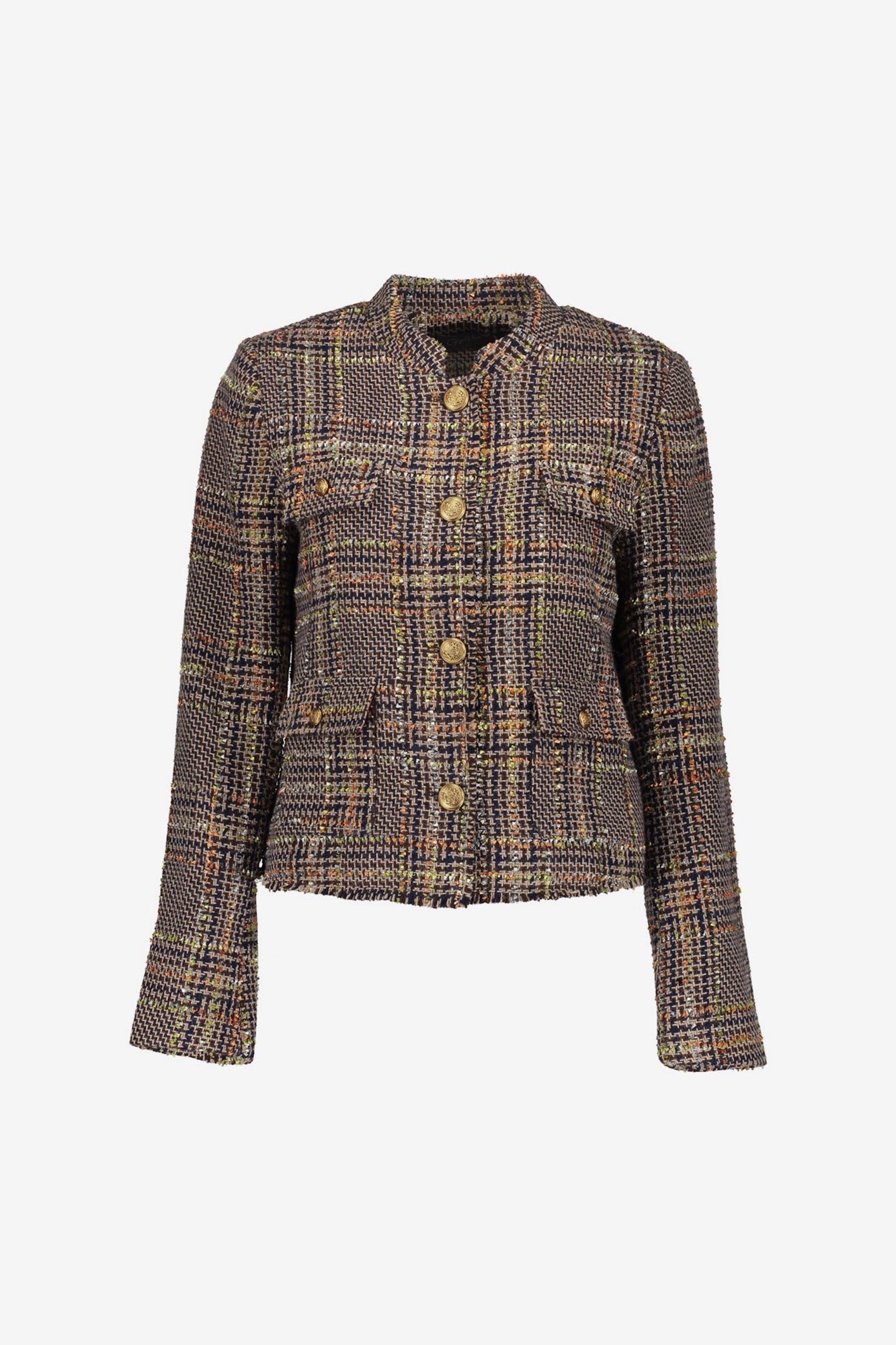 Geisha dames multi-color tweed jasje