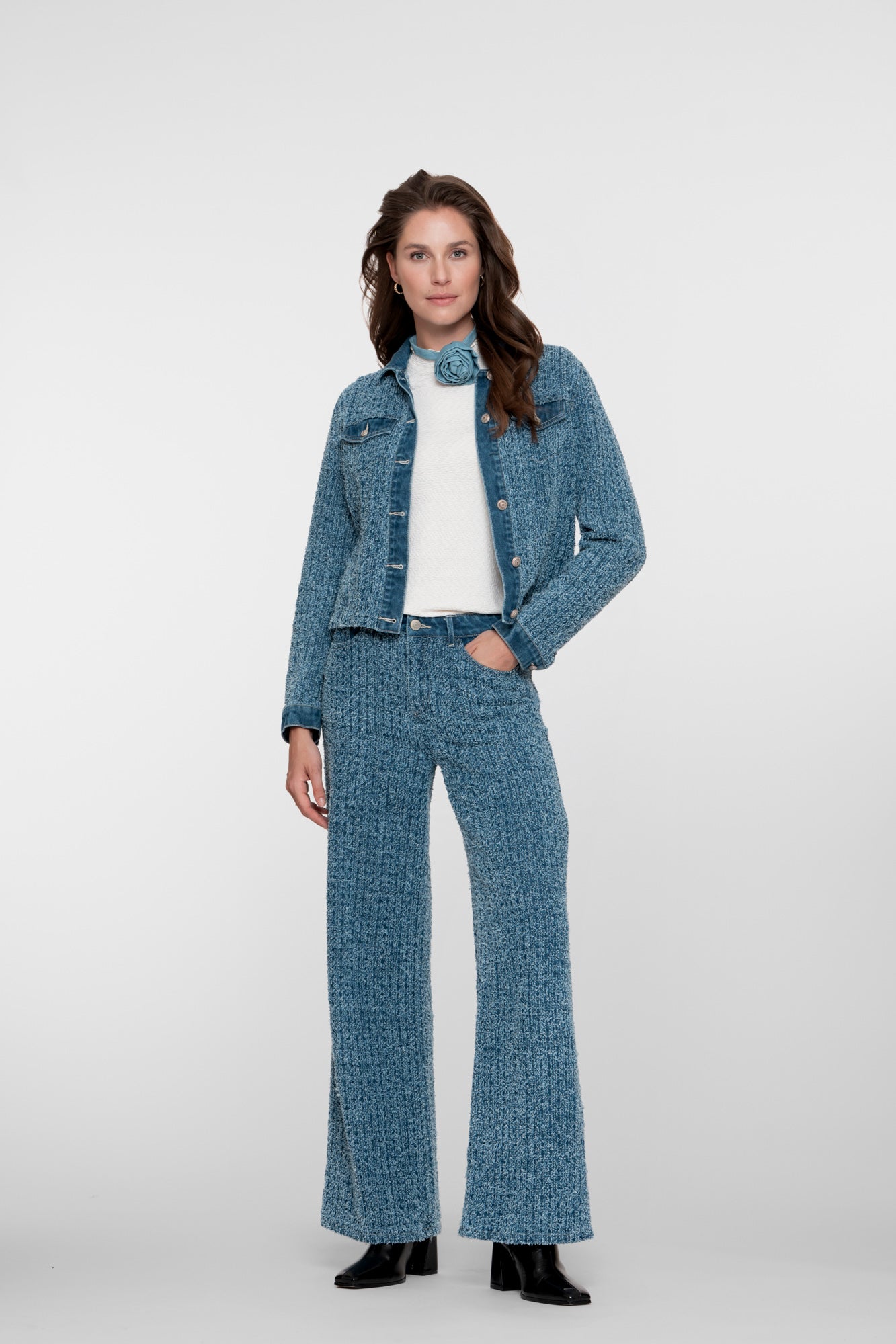 Geisha dames boucle denim jacket