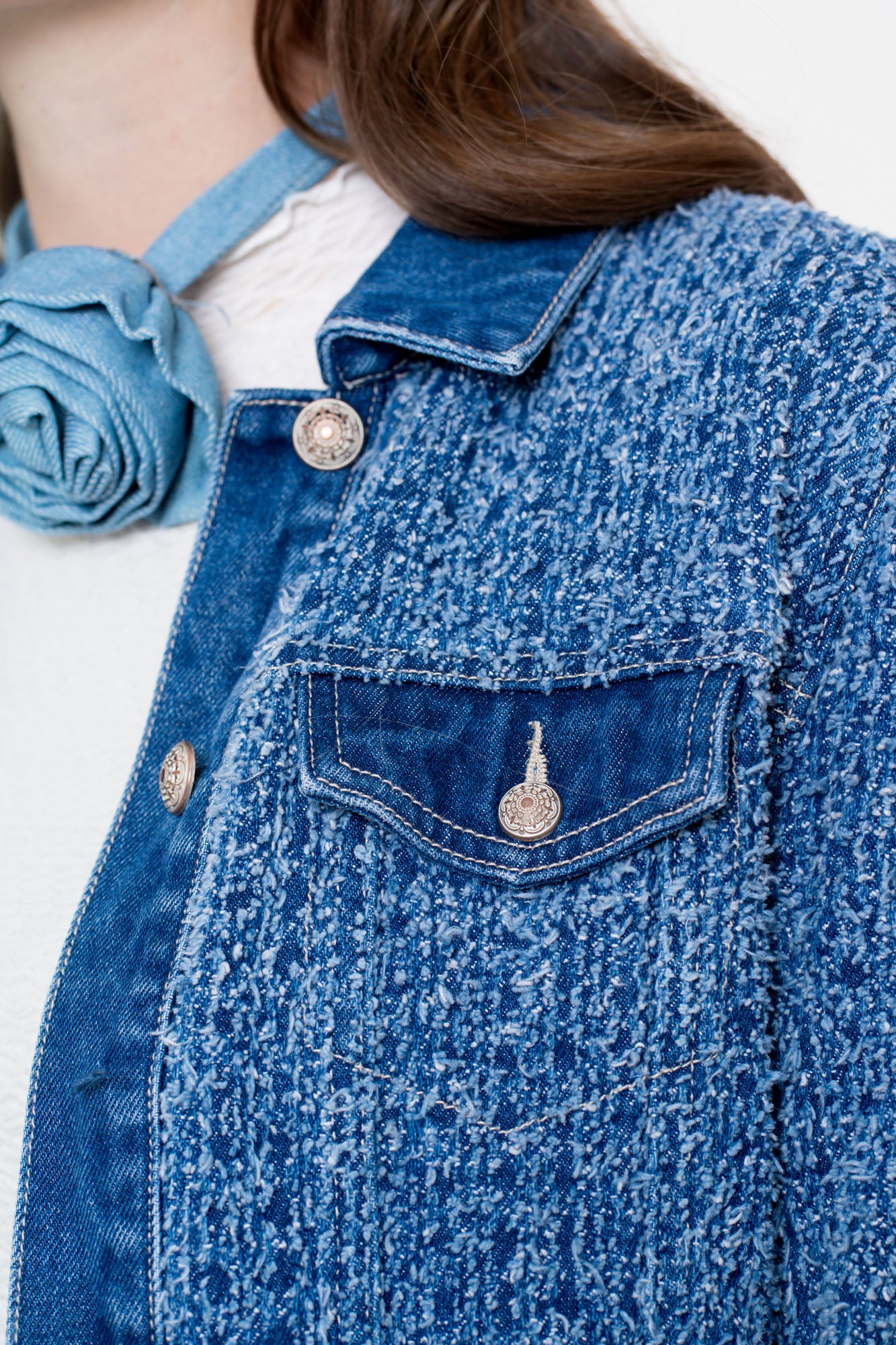 Geisha dames boucle denim jacket