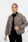 Geisha dames kort step jasje met leopard print