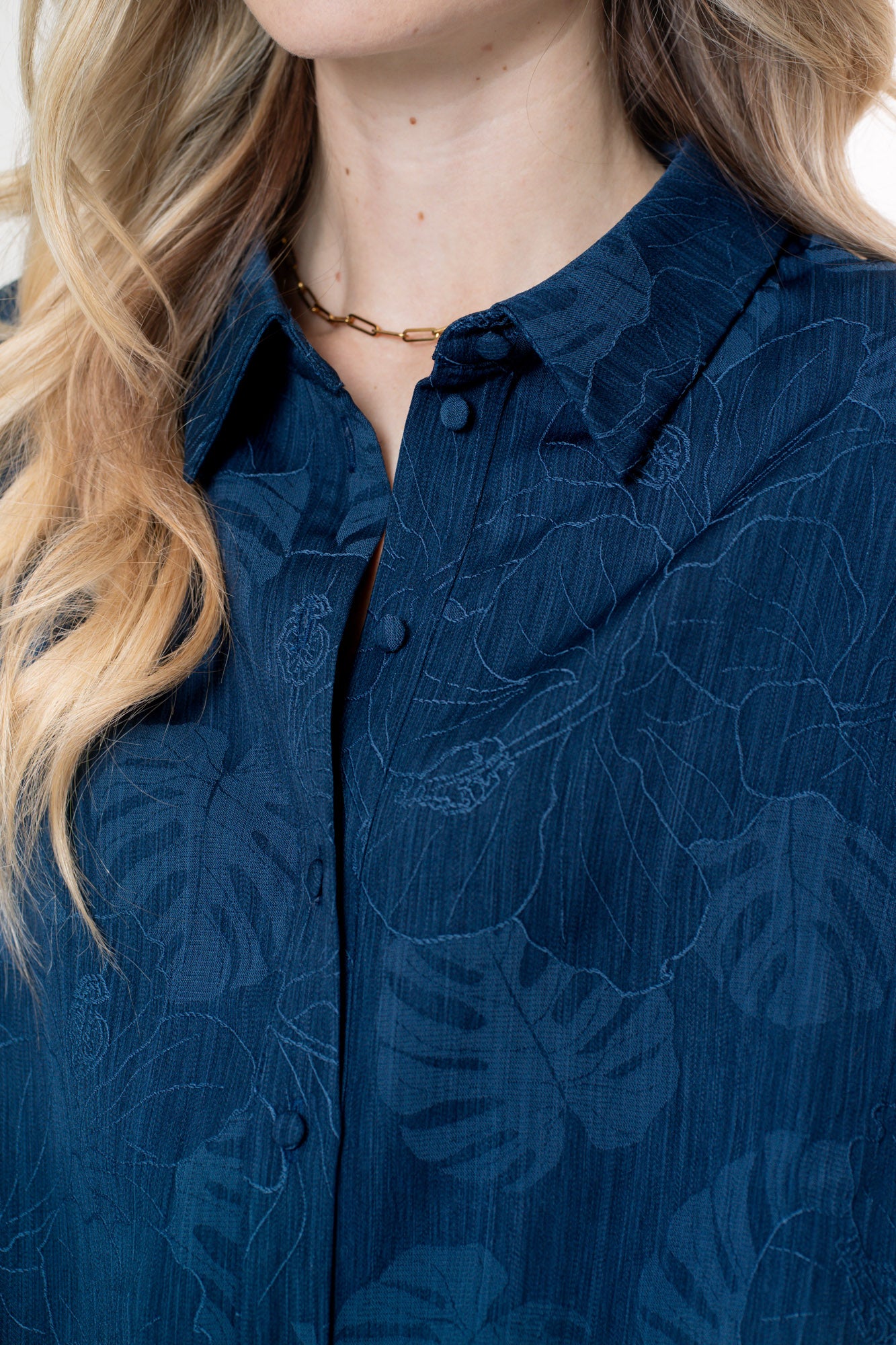 Geisha dames denim cropped jasje met bloemenprint