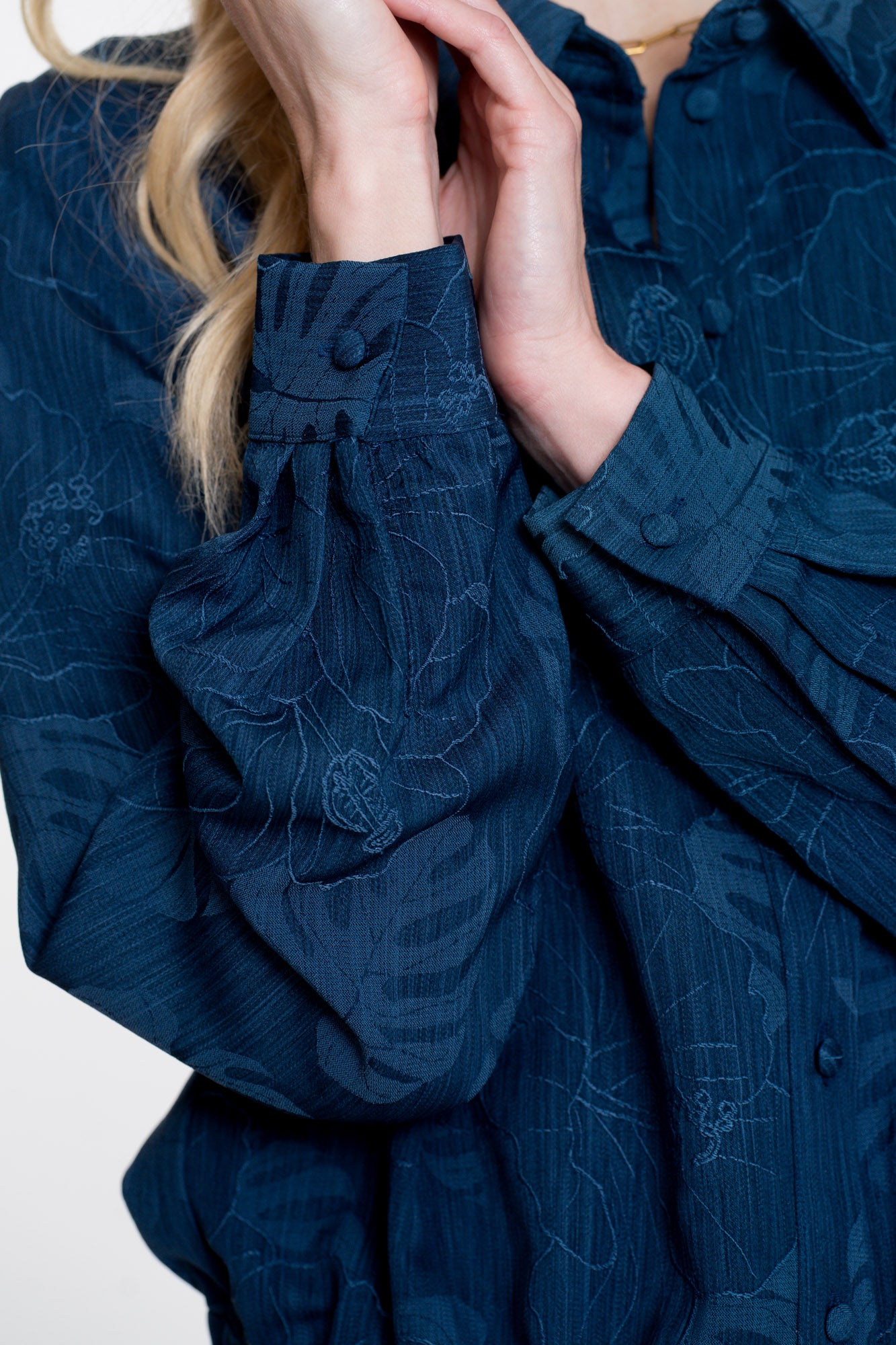 Geisha dames denim cropped jasje met bloemenprint