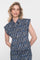 Geisha dames mouwloze jacquard gilet met kraag