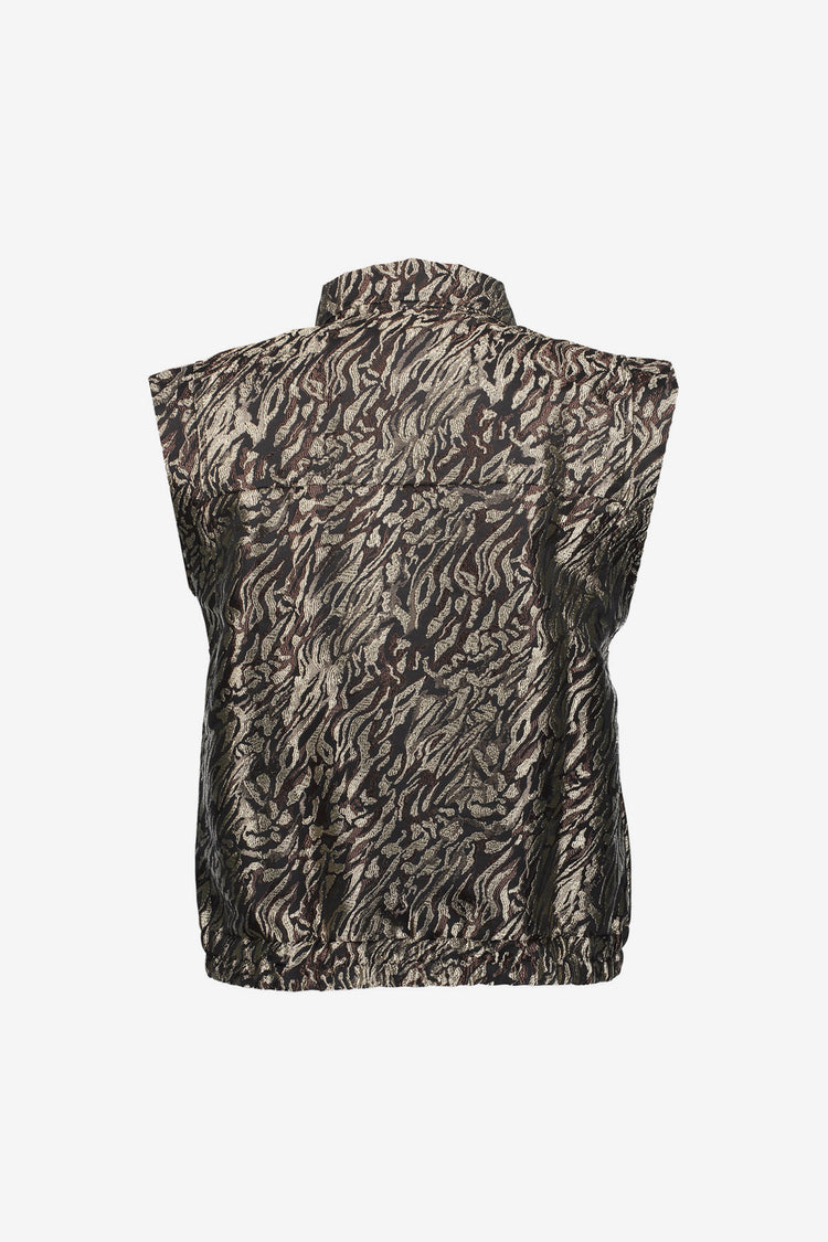Geisha dames gilet met zebraprint