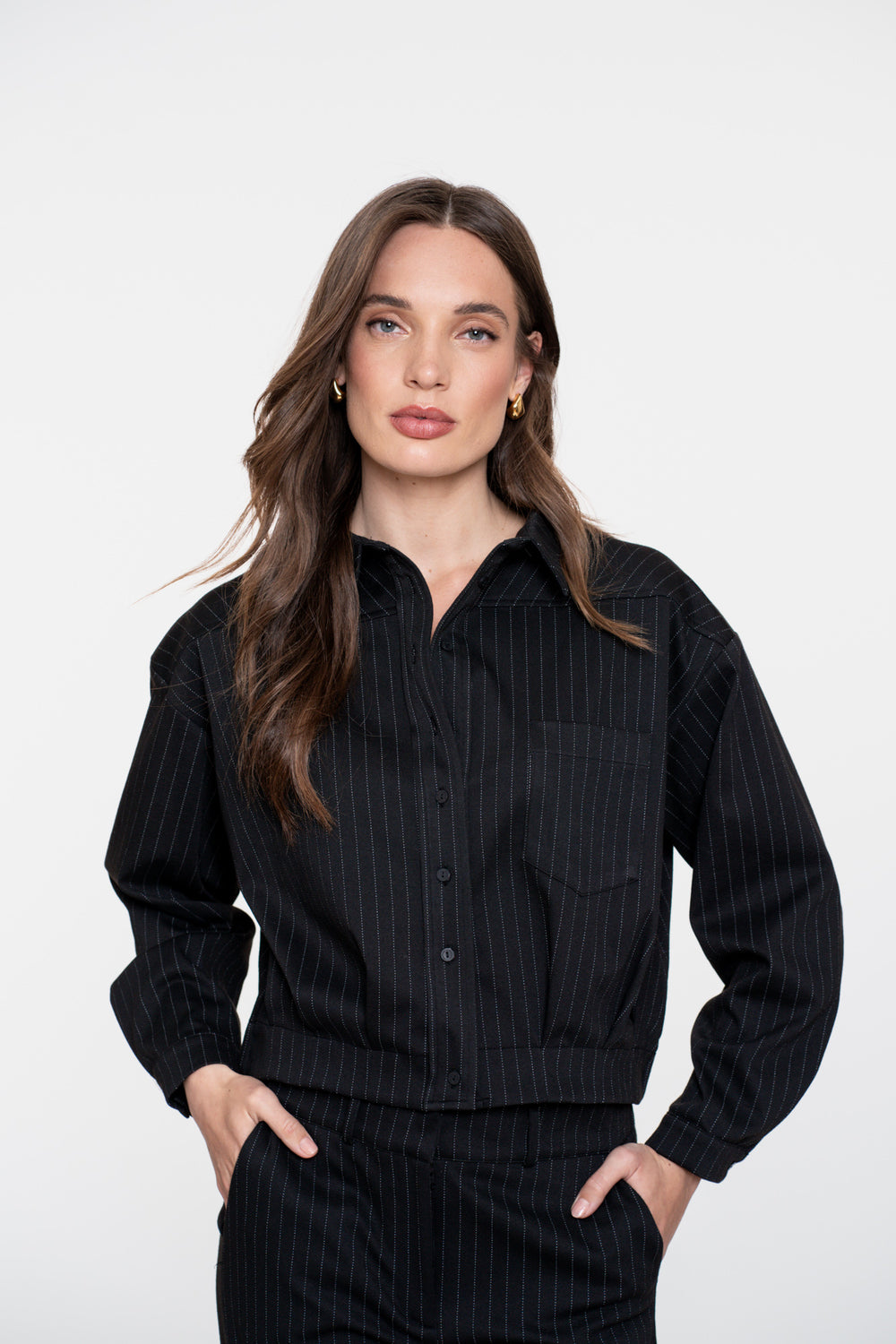 Geisha dames jacket met pinstripe