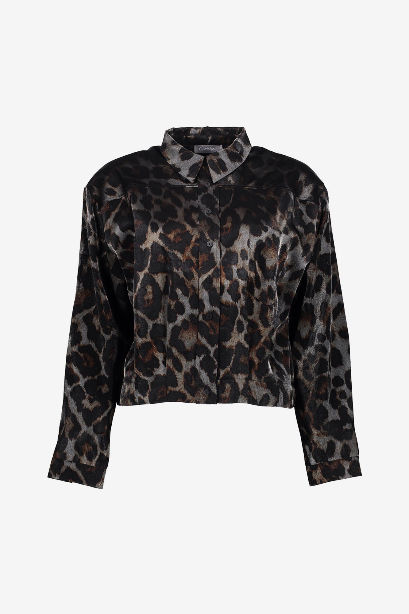 Geisha dames jacket met leopard print