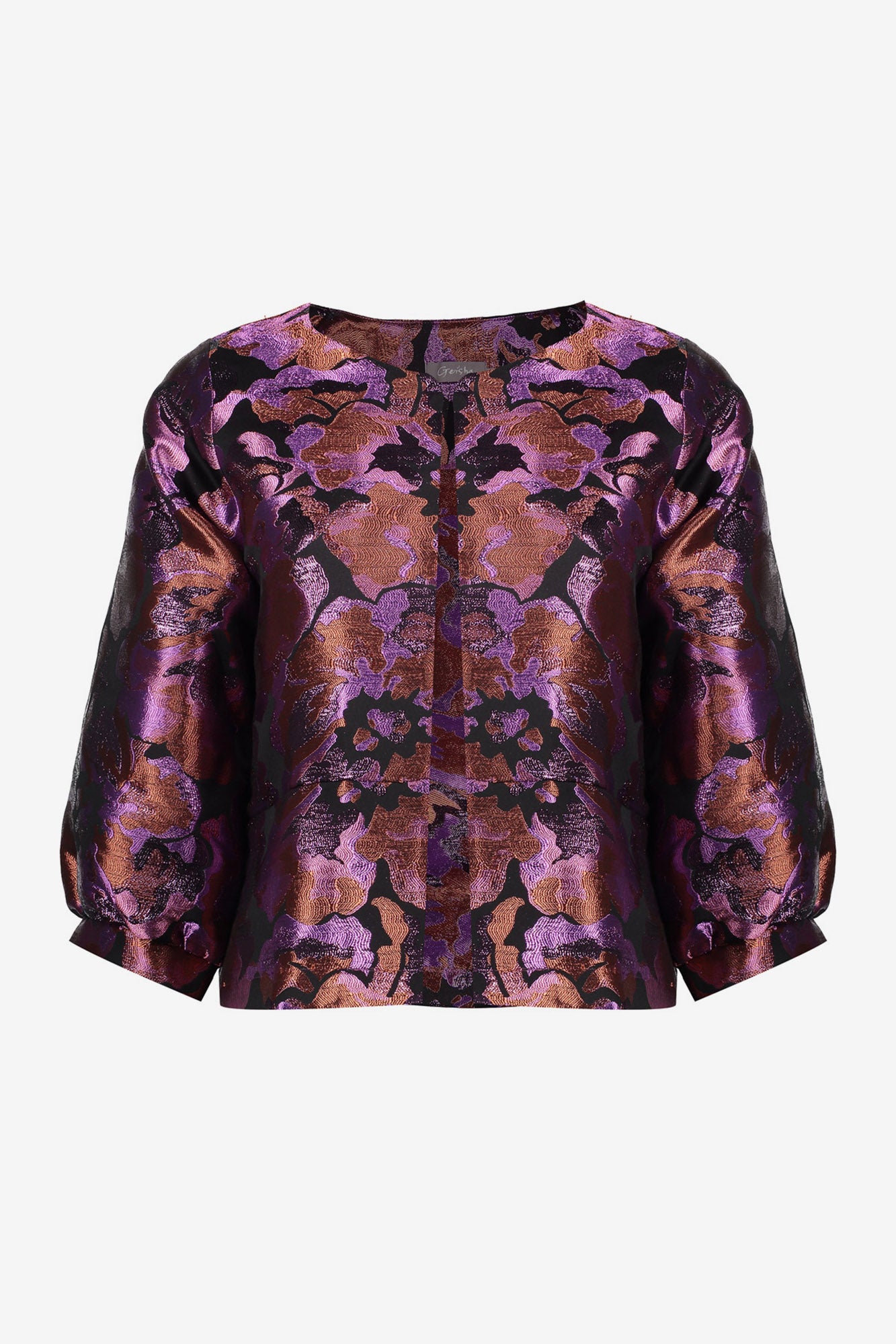 Geisha dames glimmend jasje met print