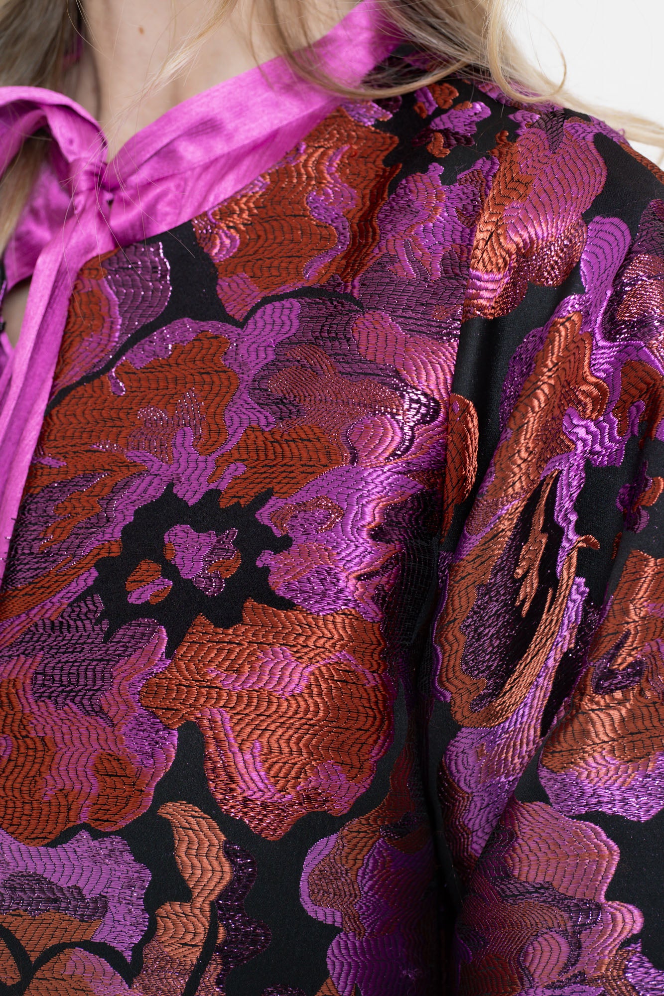 Geisha dames glimmend jasje met print