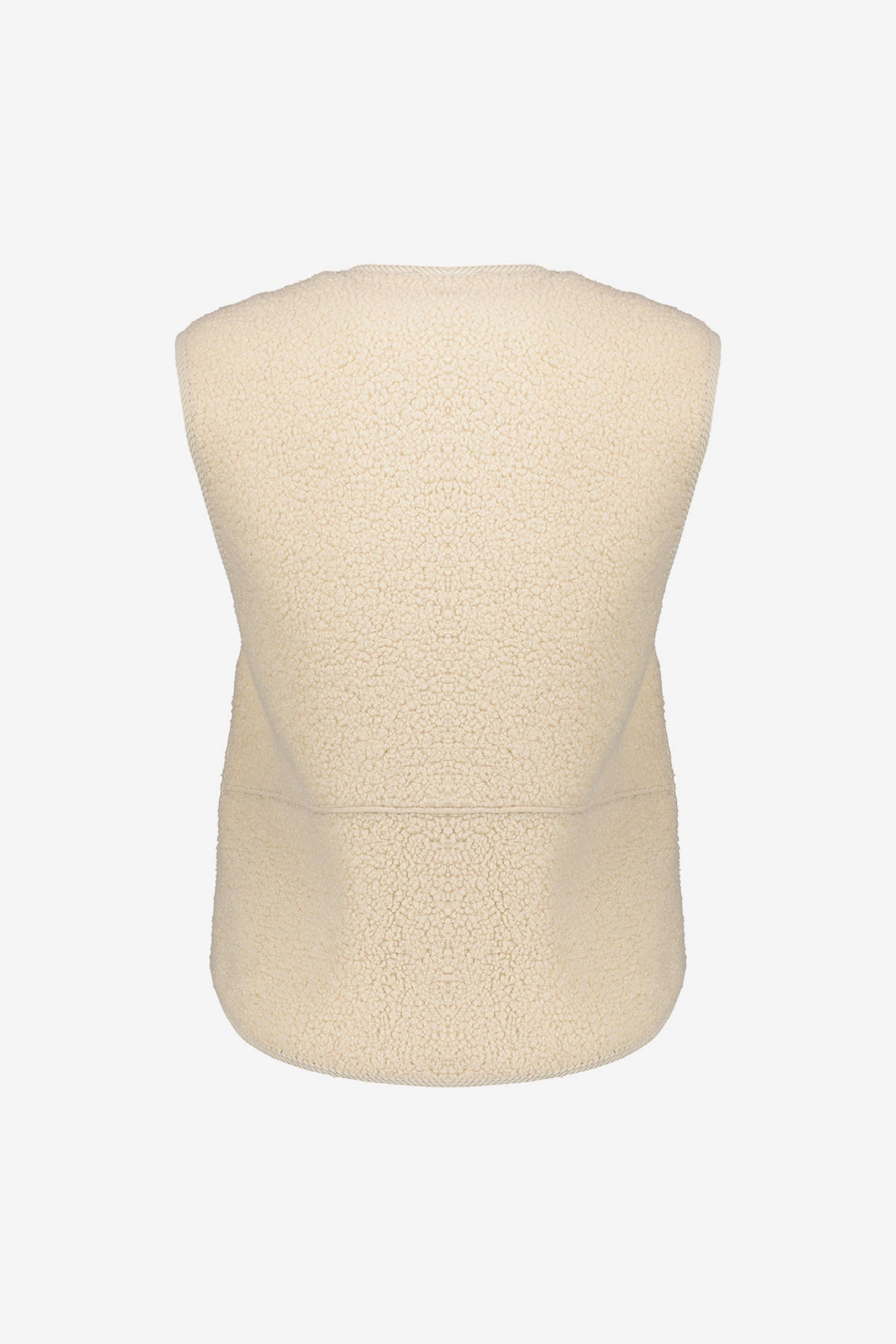 Geisha dames crèmekleurig teddy gilet met knoopsluiting