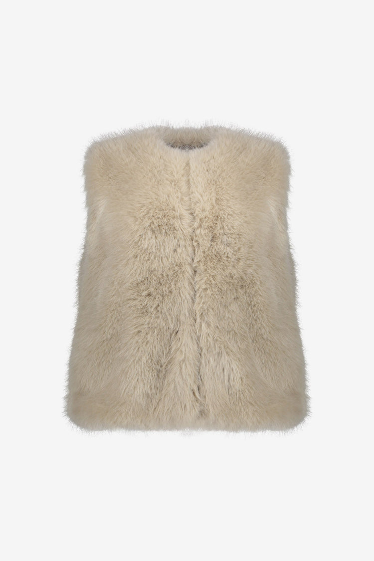 Geisha dames oversized furry gilet