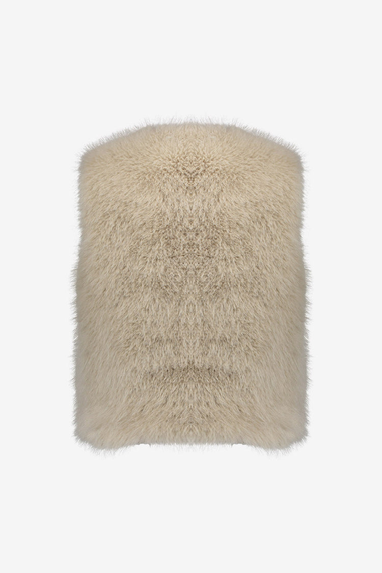 Geisha dames oversized furry gilet