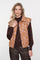 Geisha dames gilet met jacquard structuur en bloemen dessin