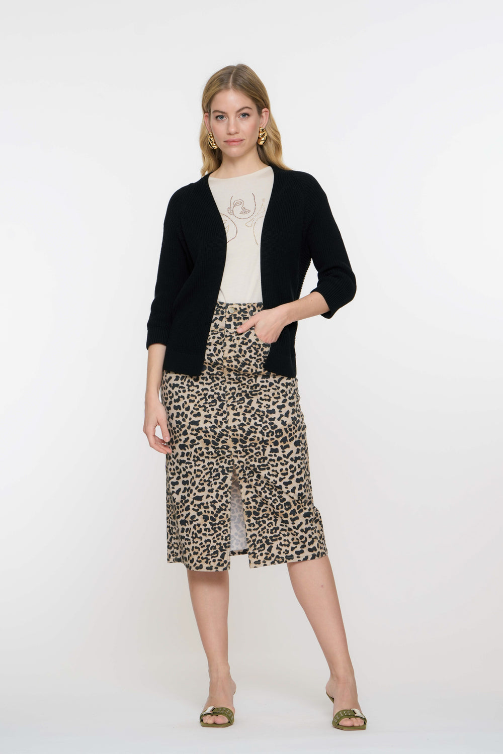 Geisha Fashion dames luipaardrok met split