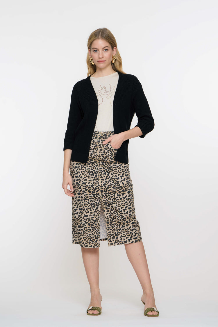 Geisha Fashion dames luipaardrok met split