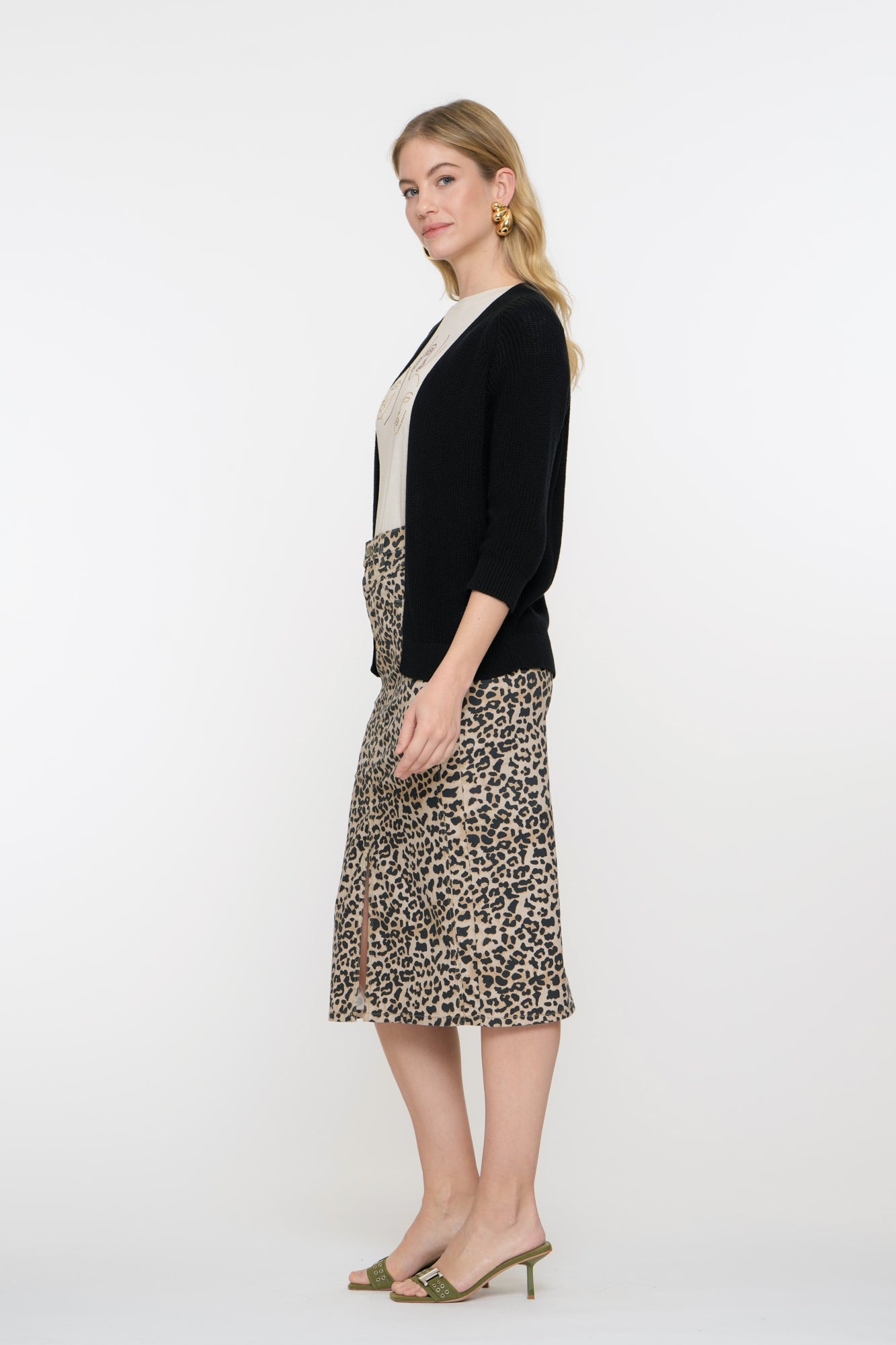 Geisha Fashion dames luipaardrok met split