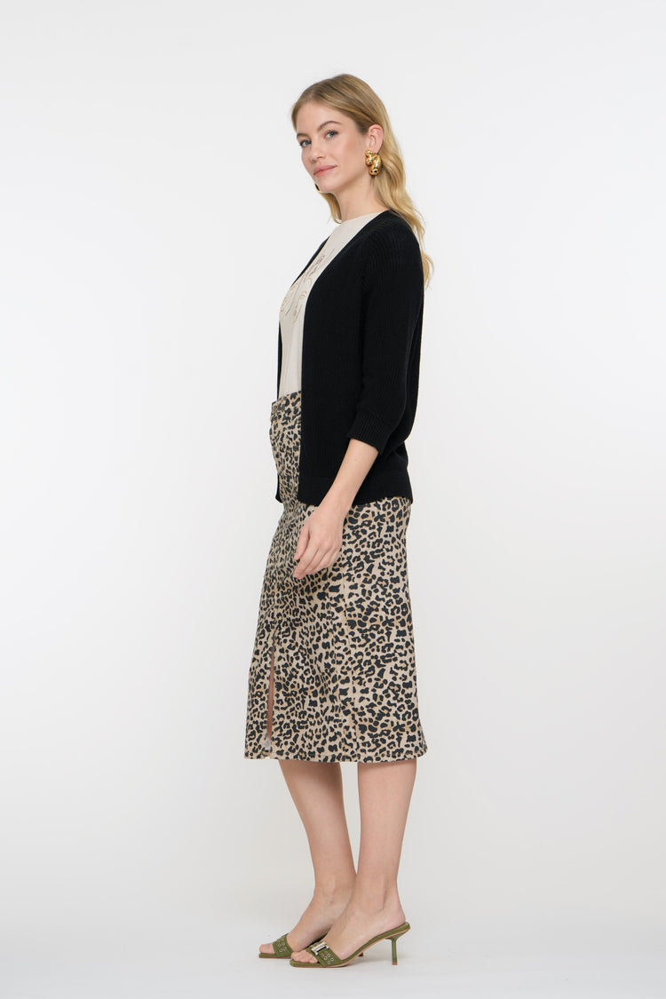Geisha Fashion dames luipaardrok met split