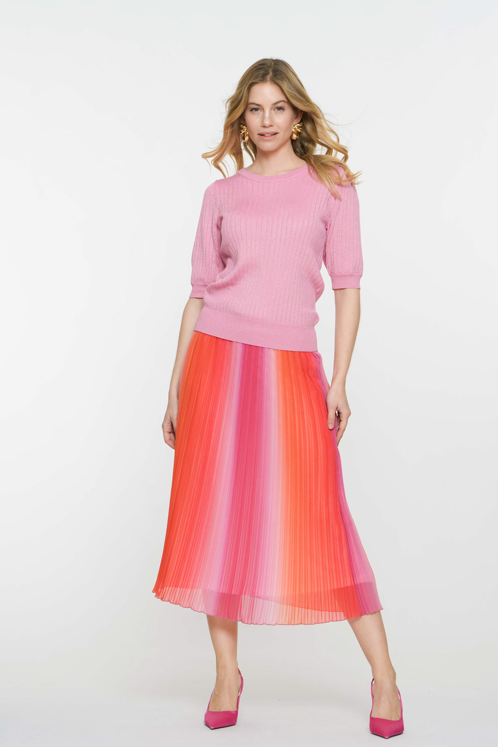Geisha Fashion dames kleurrijke plissé rok